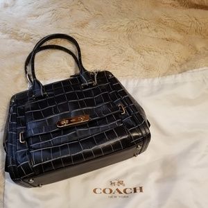 Coach Swagger Frame Satchel in Denim